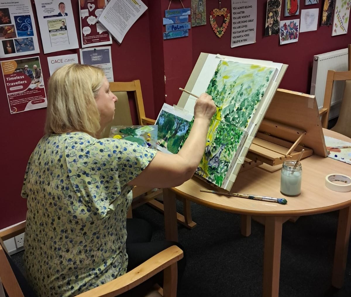 Woman painting